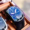 Récif tigre/RT grandes montres de Sport avec bracelet en caoutchouc de Date en acier cadran bleu hommes montre chronographe étanche montres RGA3069-T ► Photo 2/6