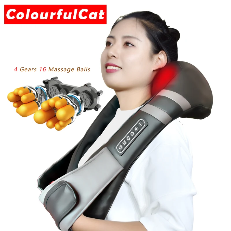 Goedkoop U vorm Elektrische Nek Massager Terug Infrarood 4D Kneden Shiatsu Body Schouder Massage Auto Thuis Best Gift Gezondheidszorg