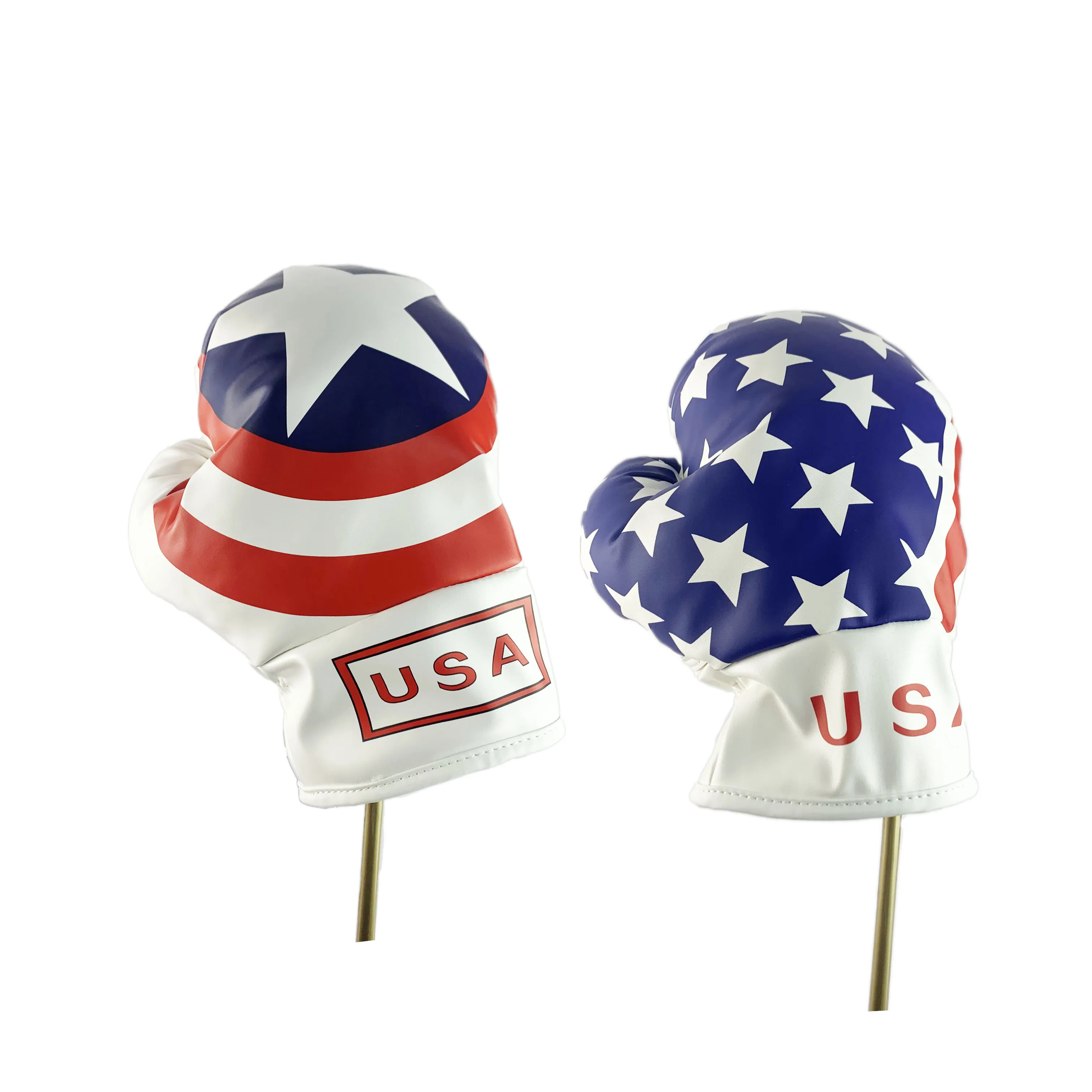 

NRC Golf Headcovers for Driver Fairway Woods Boxing Glove USA PU Leather Golf Club #1 #3 #5 Wood Headcovers