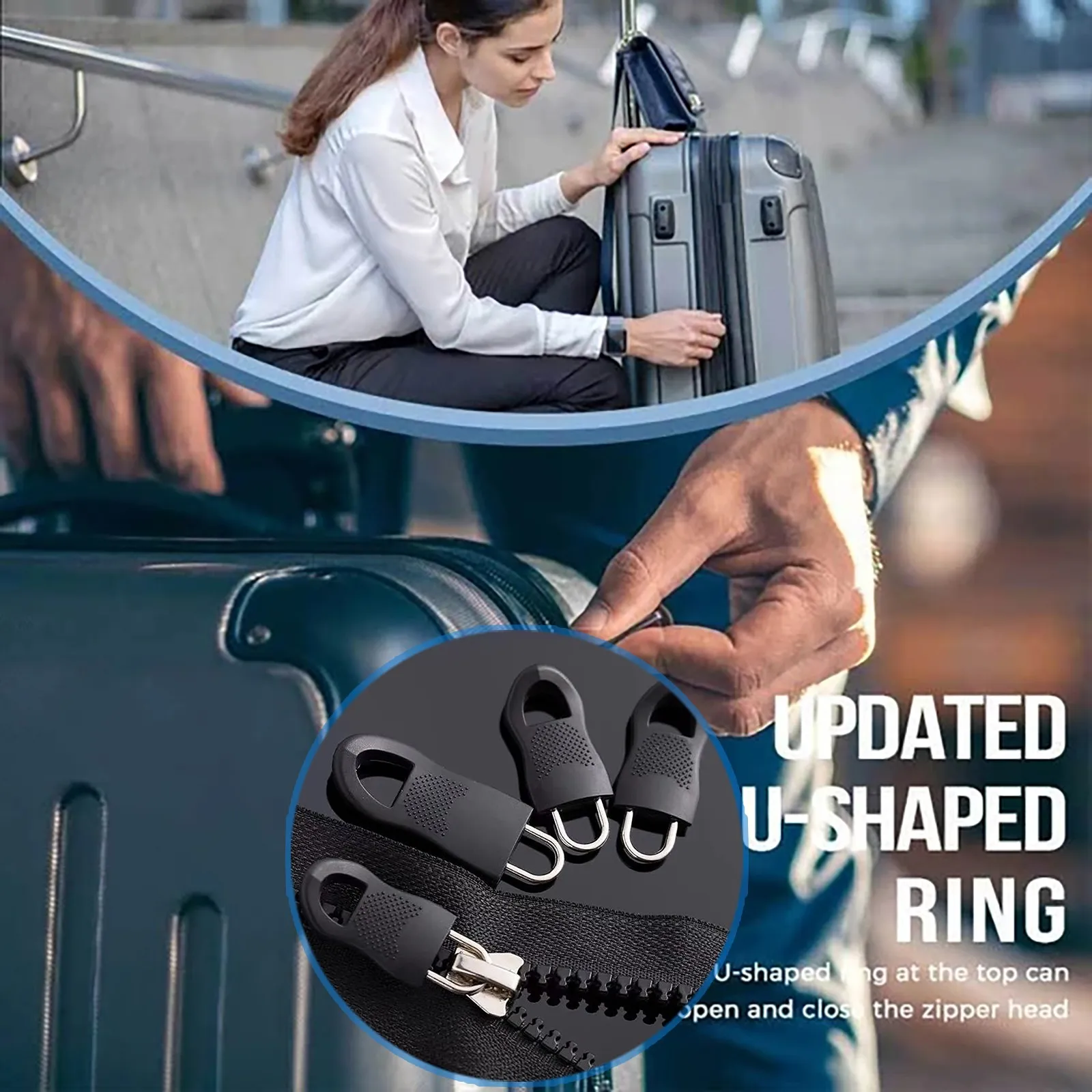 1/2pcs Detachable Zipper Puller Suit Clothing Jacket Coat Zipper Puller Universal Removable Pull Tab Head Accessories #5G