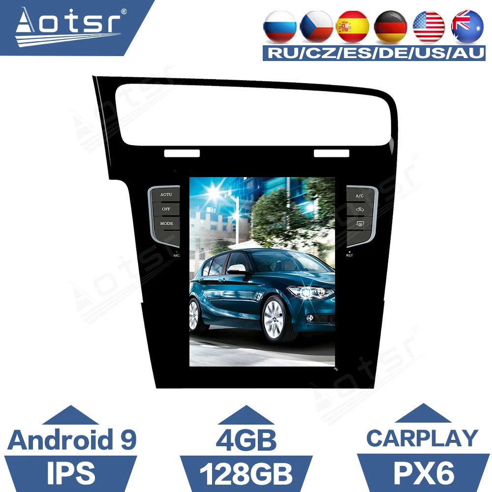 Автомобильный радиоприемник 128G Tesla Android 9 для Volkswagen VW GOLF 7 2010 - 2019 мультимедийный