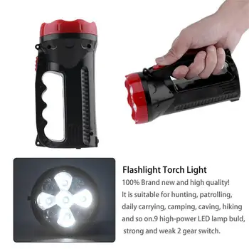 

LED Outdoor Bright Charging Portable Flashlight Torch Light Nine Lamp Head YS