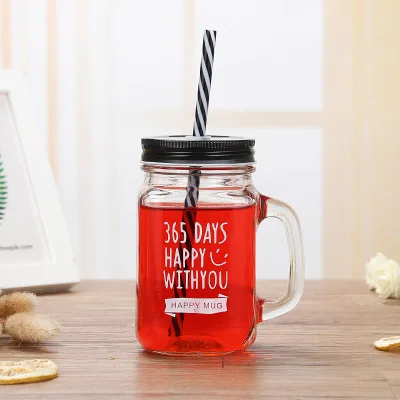 11 BPA-free 24 варианта Mason банка кружки чашка для молока и чая Классическая Изолированная высокая бутылка для воды металлическая крышка с смузи-Размер соломинки - Цвет: 11