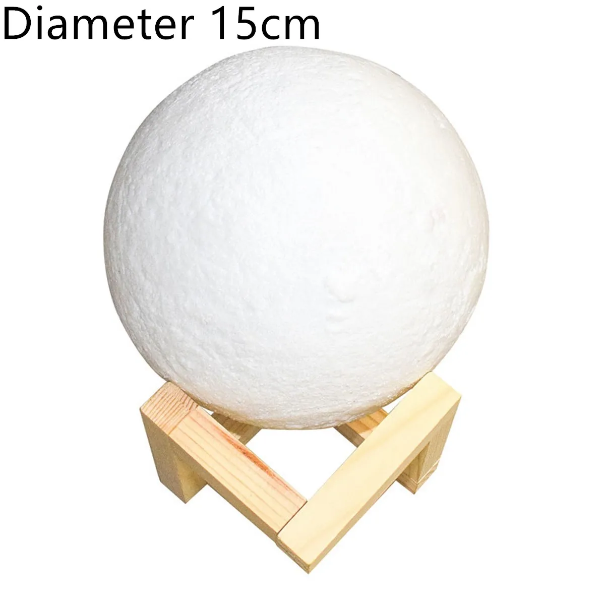 diameter 15cm 3D печать Луны лампа сенсорный Управление Перезаряжаемые два Цвет изменить USB Креативный светодиодный Ночной светильник 8 см/10 см/15 см для внутреннего декора - Испускаемый цвет: diameter 15cm