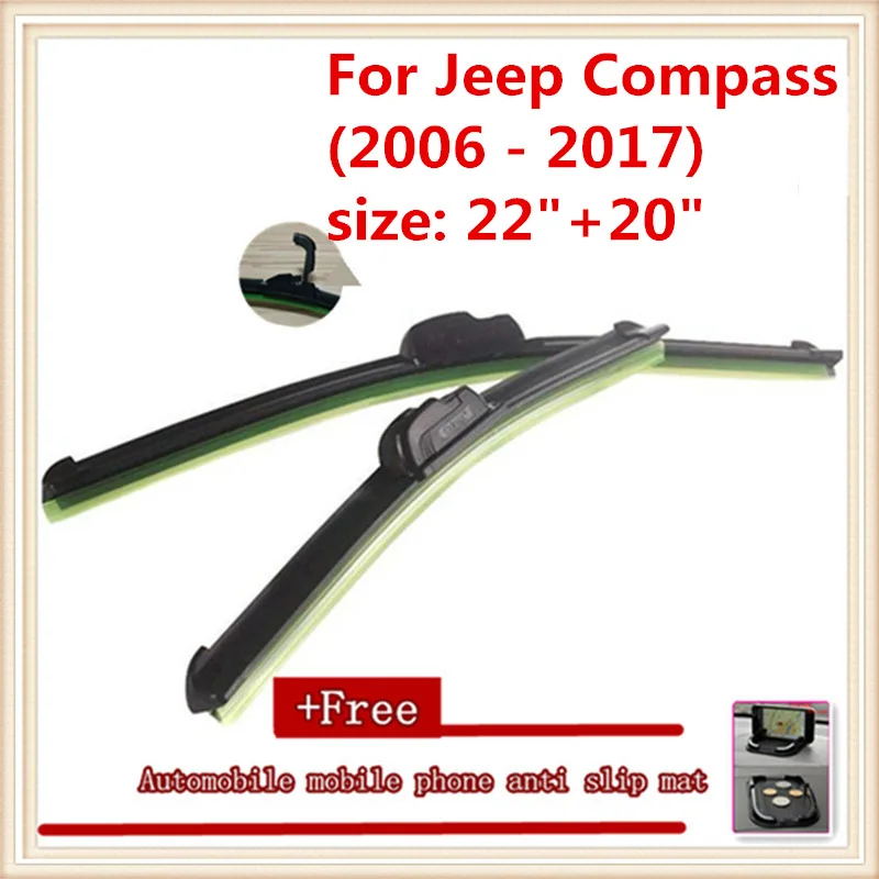 Щетка стеклоочистителя для лобового стекла автомобиля для Jeep Compass(2006-), размер: 2"+ 20" - Цвет: Красный