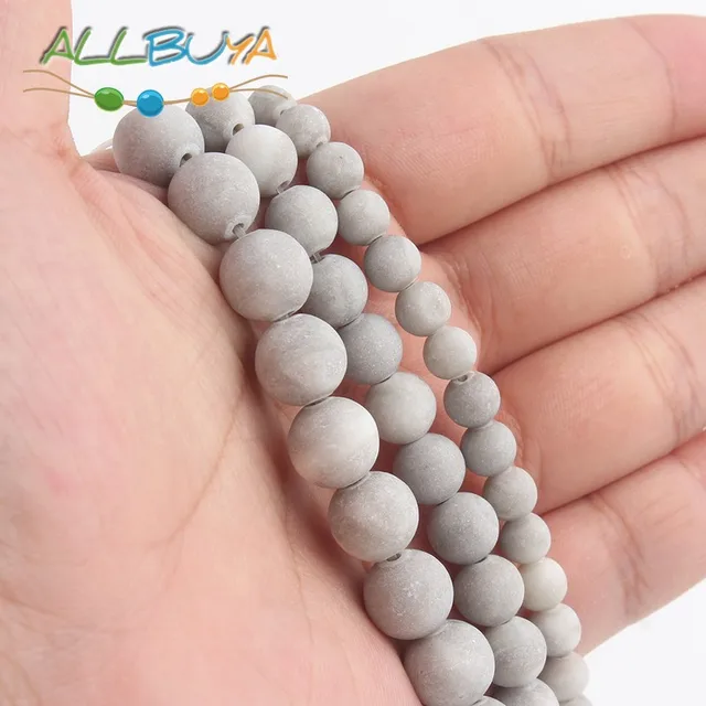 Natural Matte White Chrysocolla Round Marble Beads for Jewelry Making DIY  Bracelet 15inches 4mm 6mm 8mm 10mm - AliExpress