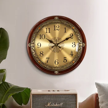 

Vintage Wall Clock Wood Silent Creative Nordic Quartz Rustic Wall Clock Large Wooden Unique Relojes Minimalist Decor XX60WC