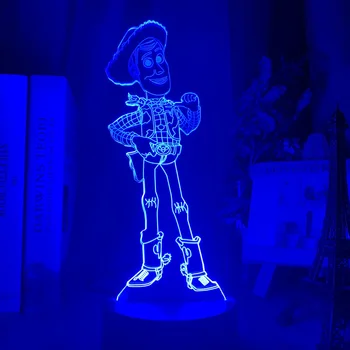 

Sheriff Woody Figure Led Night Light for Kids Child Birthday Gift Led Colorful Bedroom Decor Light Usb Table Lamp Toy Story