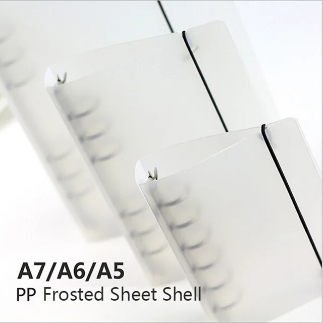 A5/A6/A7 Spiral Notebook Agenda Monthly Weekly Planner 45 Sheets Six Hole Standard Loose-Leaf Paper Office School Stationery Transparent cover