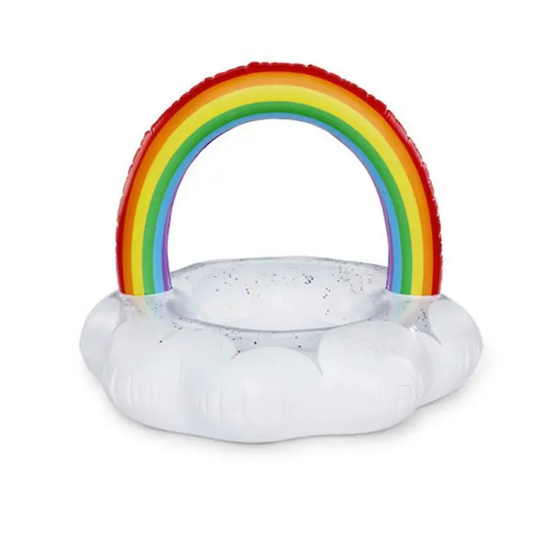 

90/120cm Rainbow Inflatable Float Swimming Ring For Adult Pool Party Water Toys Ride-On Air Mattres Swimming Ring