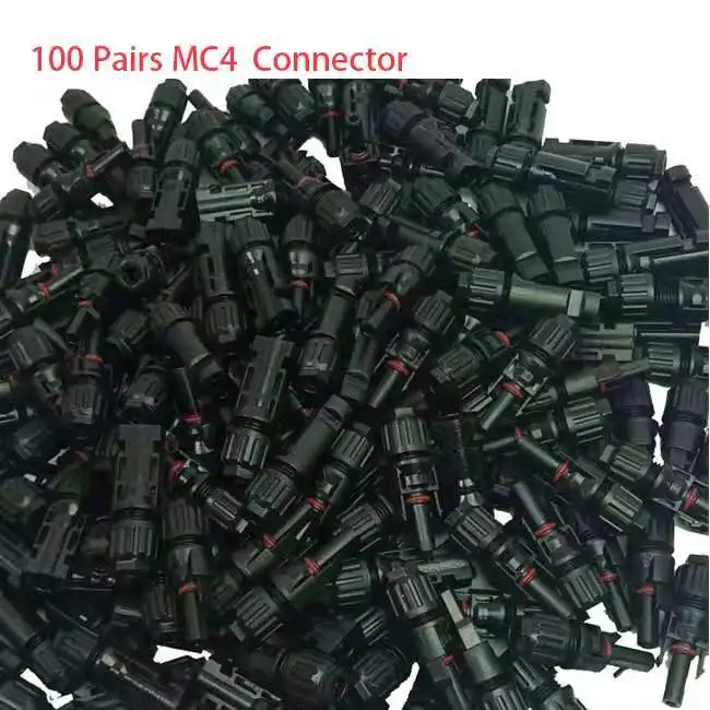 100 Pairs MC4 100 пар/лот, MC4 соединитель солнечной батареи MC4 соединители солнечной панели мужской и женский 30A 1000 В DC UL IP67 для солнечного кабеля - Цвет: 100 Pairs MC4