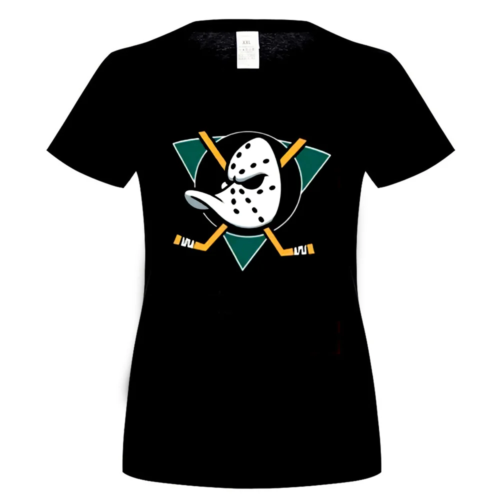 women black Mighty Ducks футболка Homme размера плюс футболка модный дизайн - Цвет: women black