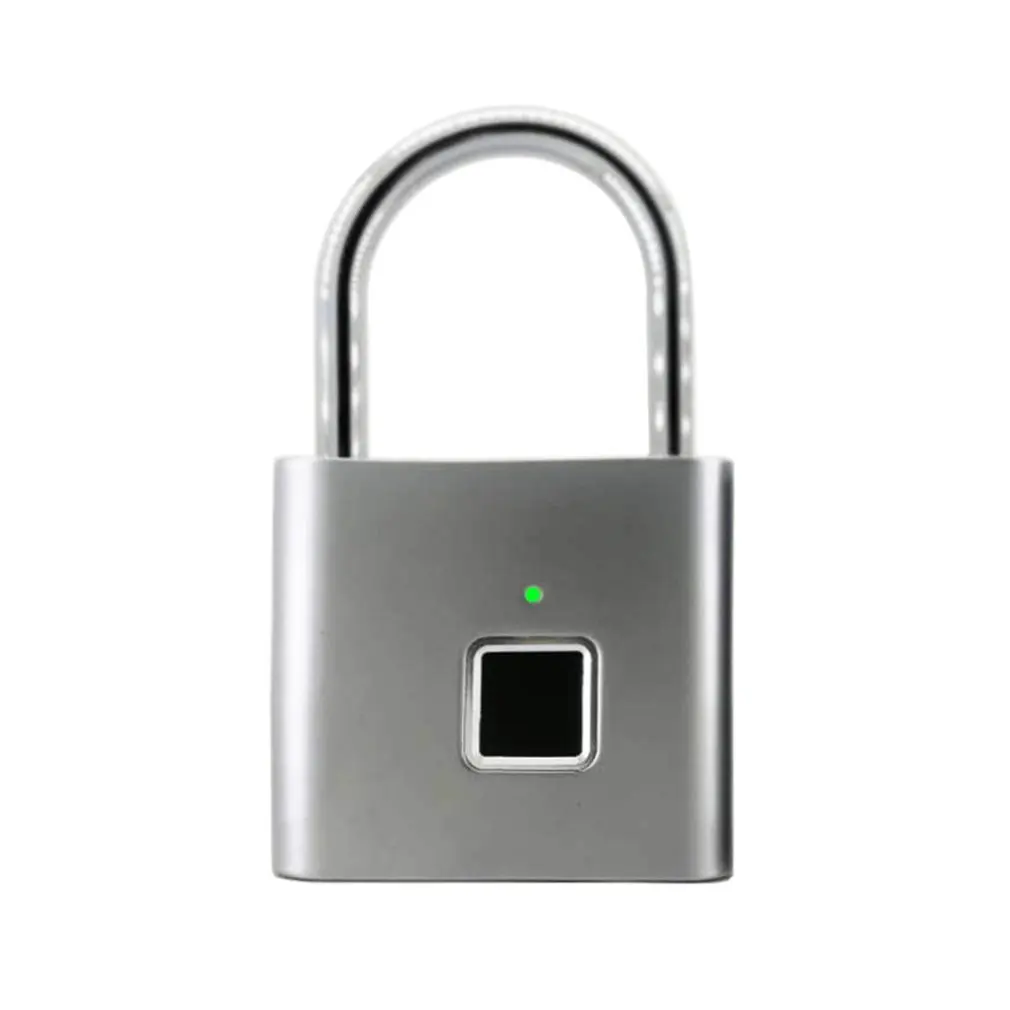 

Security Keyless USB Rechargeable Door Lock Fingerprint Smart Padlock Quick Unlock Zinc alloy Metal Portable