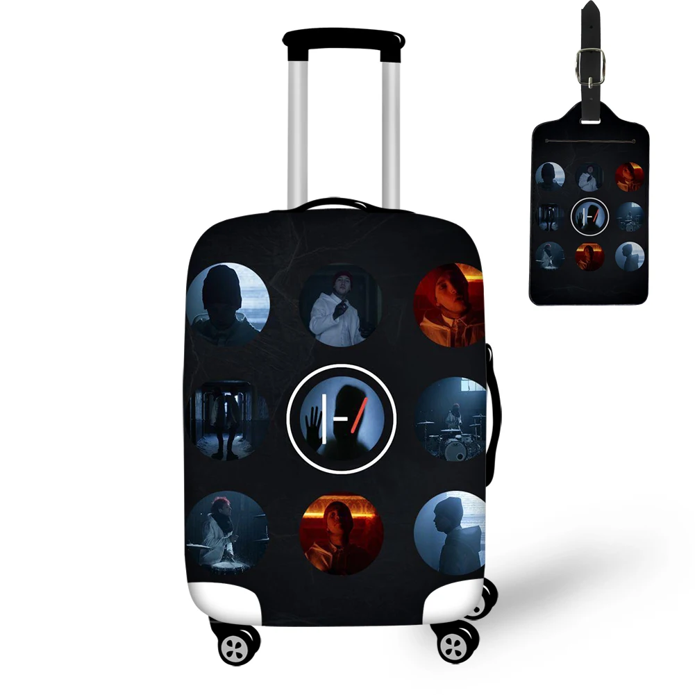 THIKIN Twenty One Pilots Стильный чехол с принтом для путешествий и багажа с биркой легкий удобный для туризма модный защитный чехол с рисунком - Color: With Same Bag