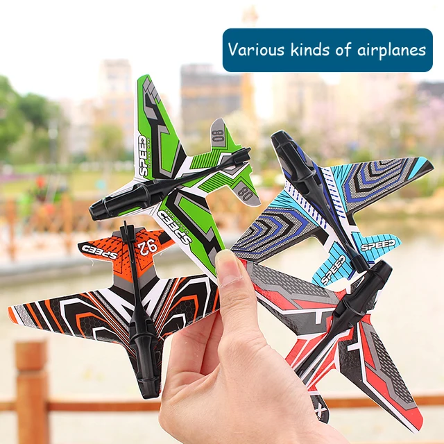 Moonbify Airplane Launcher Toy Gun Airplane Gun Foam Plastic Plane for Children Boys Girls Bubble Catapult Beach Toys Boy Gift 5