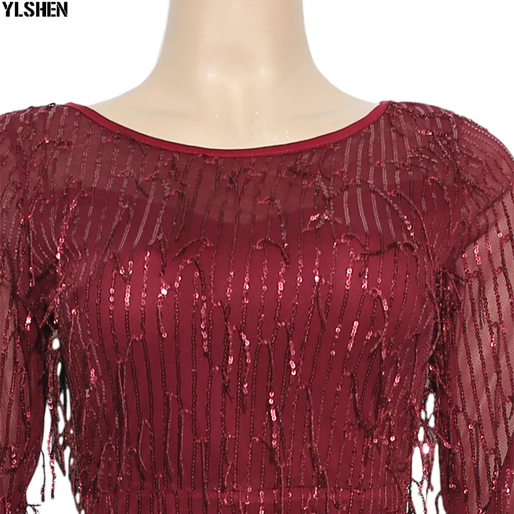 New Africa Dress African Style Dresses For Women Dashiki Tassel Sequins Long Sleeves Bodycon Daily Dress Evening Party Dress 10