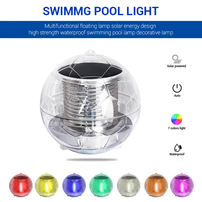 Solar Swimming Pool Light Color Changing Floating Light Pond Water Drift Lamp Led Solar Lamp Outdoor Waterproof For Pool Garden