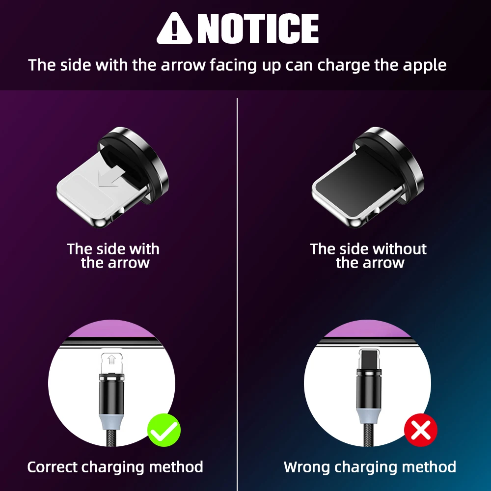 FONKEN Micro USB Magnetic Cable Type C USB Cable Fast Charge Magnet Phone Cord For IPhone 1m 2m Led Mobile Quick Charger Wire images - 6
