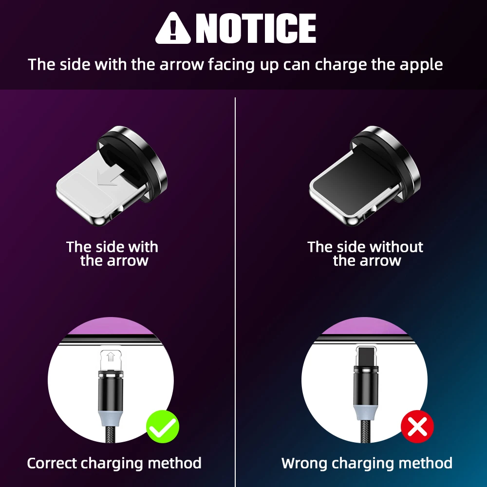 Магнитный кабель FONKEN Micro USB Тип C Быстрая зарядка телефонный шнур для IPhone 1 м 2