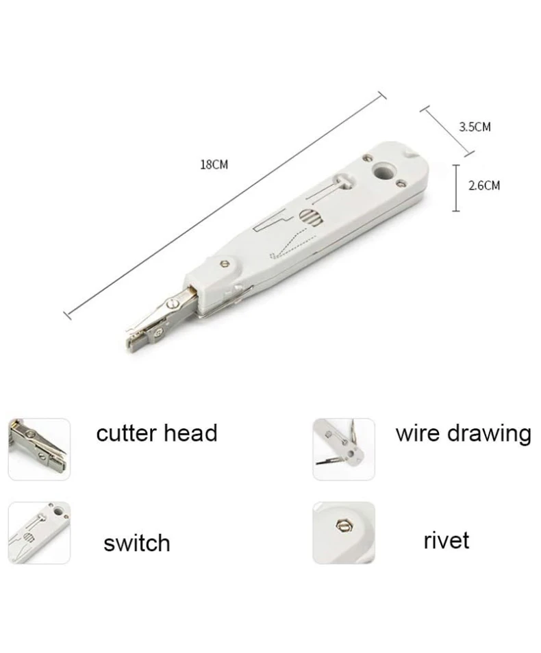 Jillway Wire cutter telecommunications module clamp card is suitable for network cable telephone line module impact punchingtool network tone tracer