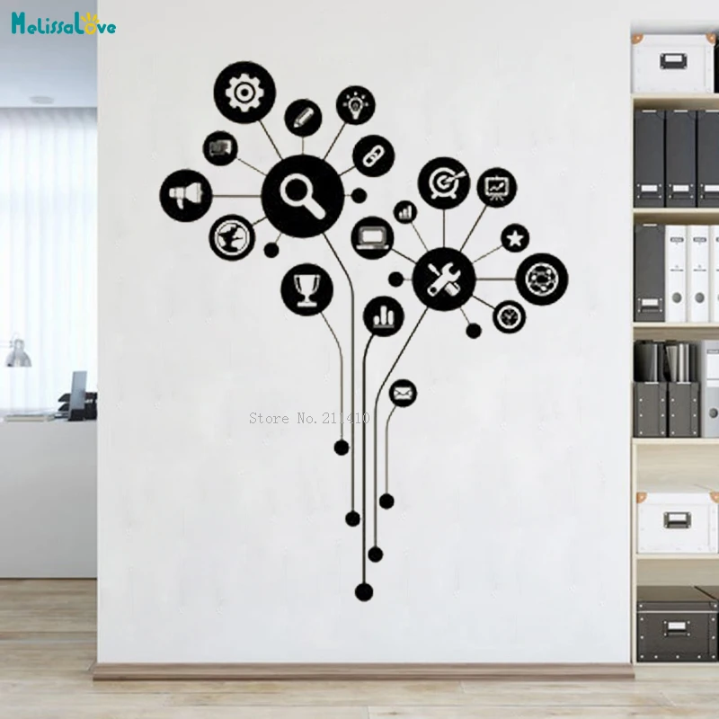 Seo Decor Brand Office Communication Search Wall Decals Teamwork