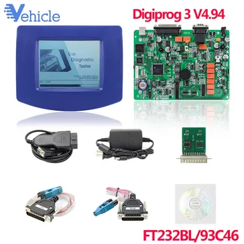 

Digiprog 3 V4.94 Odometer programmer DigiprogIII Mileage Correct Tool for Many Cars With EU/US Plug FT232BL&93C46 Chip