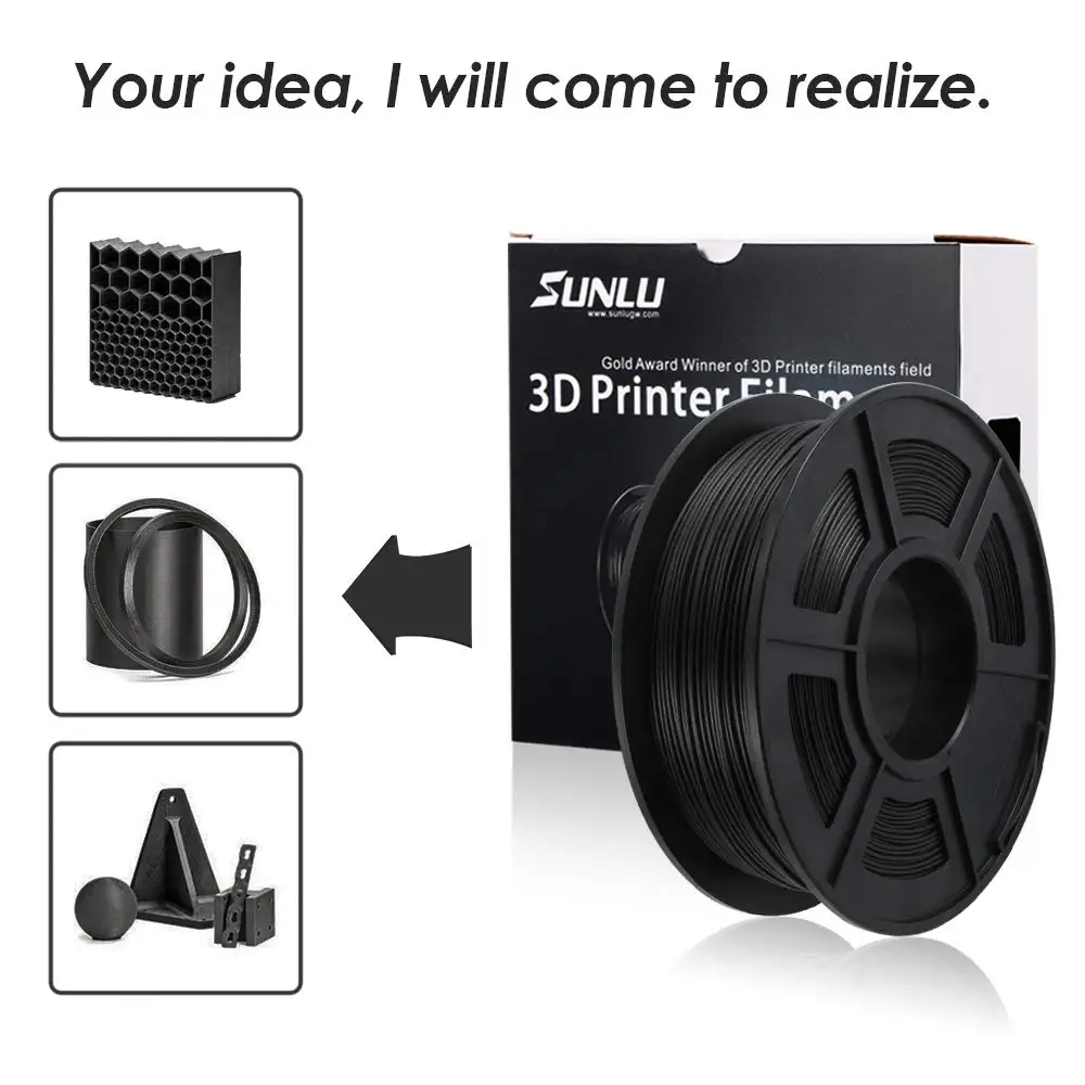 SUNLU PLA Carbon Fiber 3D принтеры нити точность размеров 1 75 мм +/ 0 02 кг (2 2 lb) шпуля