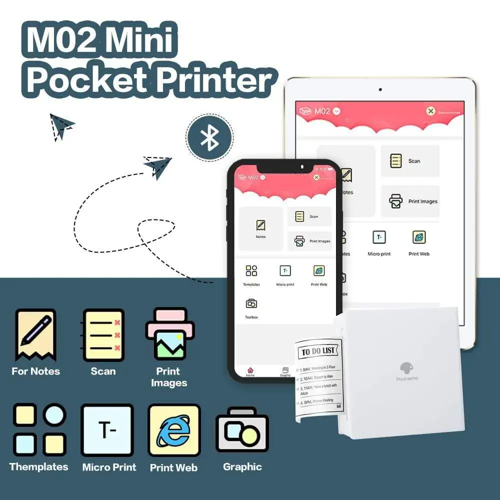 m02 m02s m02 pro impressora de etiquetas papel térmico