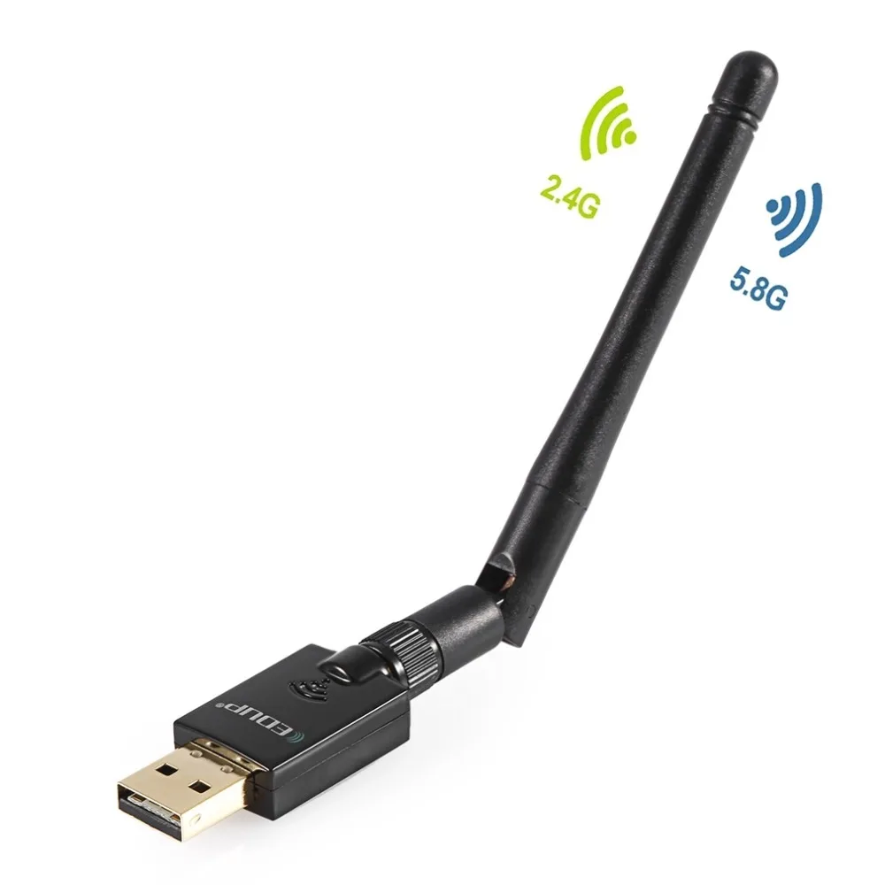 USB WiFi адаптер AC600Mbps 2,4 ГГц и 5,8 ГГц беспроводной сетевой адаптер двухдиапазонный Wifi ключ 2dBi внешние антенны