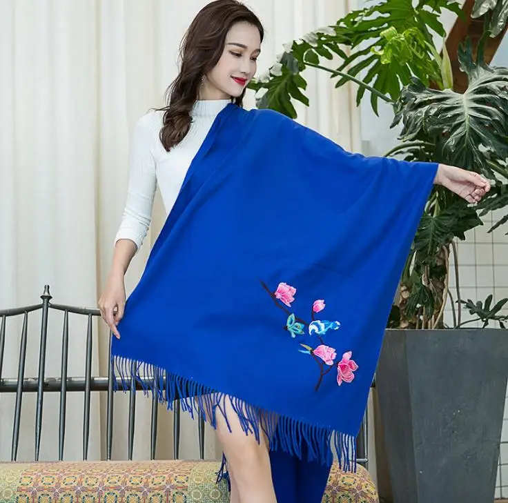 Style 8 Для женщин зима утолщение теплый Ленточки шаль Мягкий пашмины кашемировый шарф солнцезащитный шаль новые красные ботинки выше лодыжки с цветочной вышивкой, шарф - Цвет: Style 8