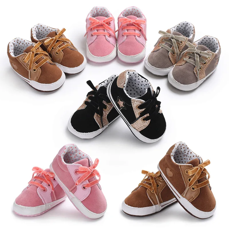 Baby Shoes Leisure Cotton First Walker Newborn Toddler Lace up Footwear