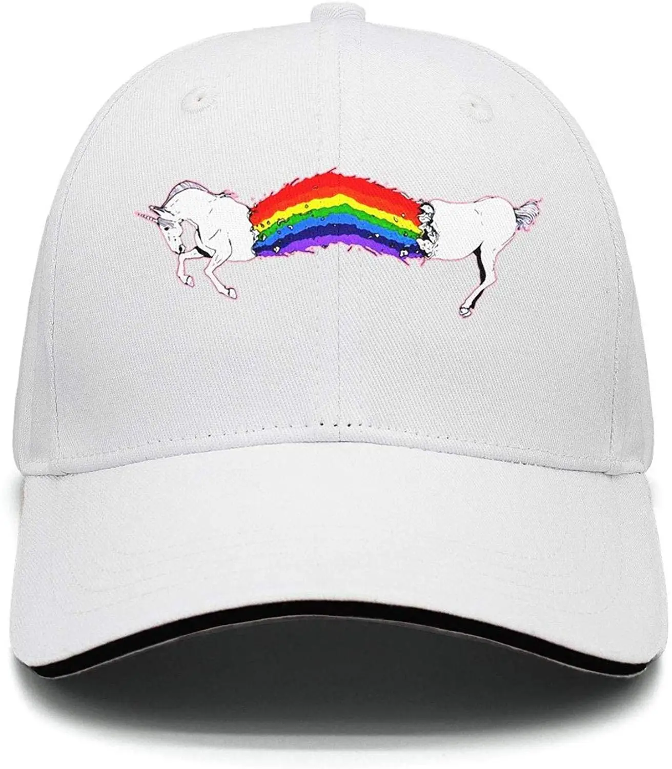 Gay Pride Радужный Флаг Единорог женские классические регулируемые сетки спортивные Хлопковые бейсболки шляпа