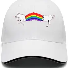 Gay Pride Радужный Флаг Единорог женские классические регулируемые сетки спортивные Хлопковые бейсболки шляпа