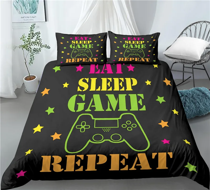 

Home Living Luxury 3D Gamepad Print 2/3Pcs Comfortable Duvet Cover PillowCase Bedding Sets Queen and King EU/US/AU Size