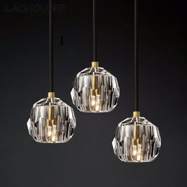 

Modern Creative Crystal Pendant Lamp Nordic Simple Led Hanging Light Fixtures for Coffee Kitchen Art Decor Luminaire Suspension