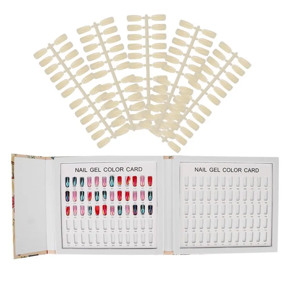 

Professional 120 Colors Nail Art Color Card Nail Polish Gel Color Display Book Manicure Tools Acrylic Nail Kit
