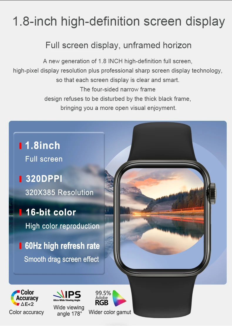 Original M36 Plus 1.8 inch Smart Watch 44MM Bluetooth Call Wireless Charging IP67 Waterproof Music Play Password Lock Smartwatch