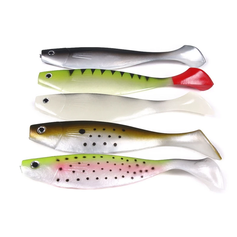  2019 Artificial Fishing Lures 3d Soft Bait Fish Pattern Reusable Plastic Soft Lures Fishing Swim-Ba