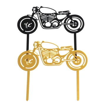 

Motorcycle Happy Birthday Acrylic Cake Topper Gold Motorbike Cake Topper For Wedding Birthday Party Cake Decorations Baby Shower