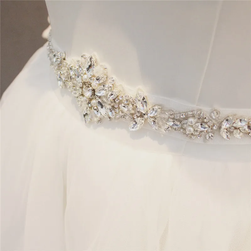 Jonnafe свадебные кристаллы для свадебного платья пояс и пояс серебристого цвета жемчужные аксессуары женский пояс