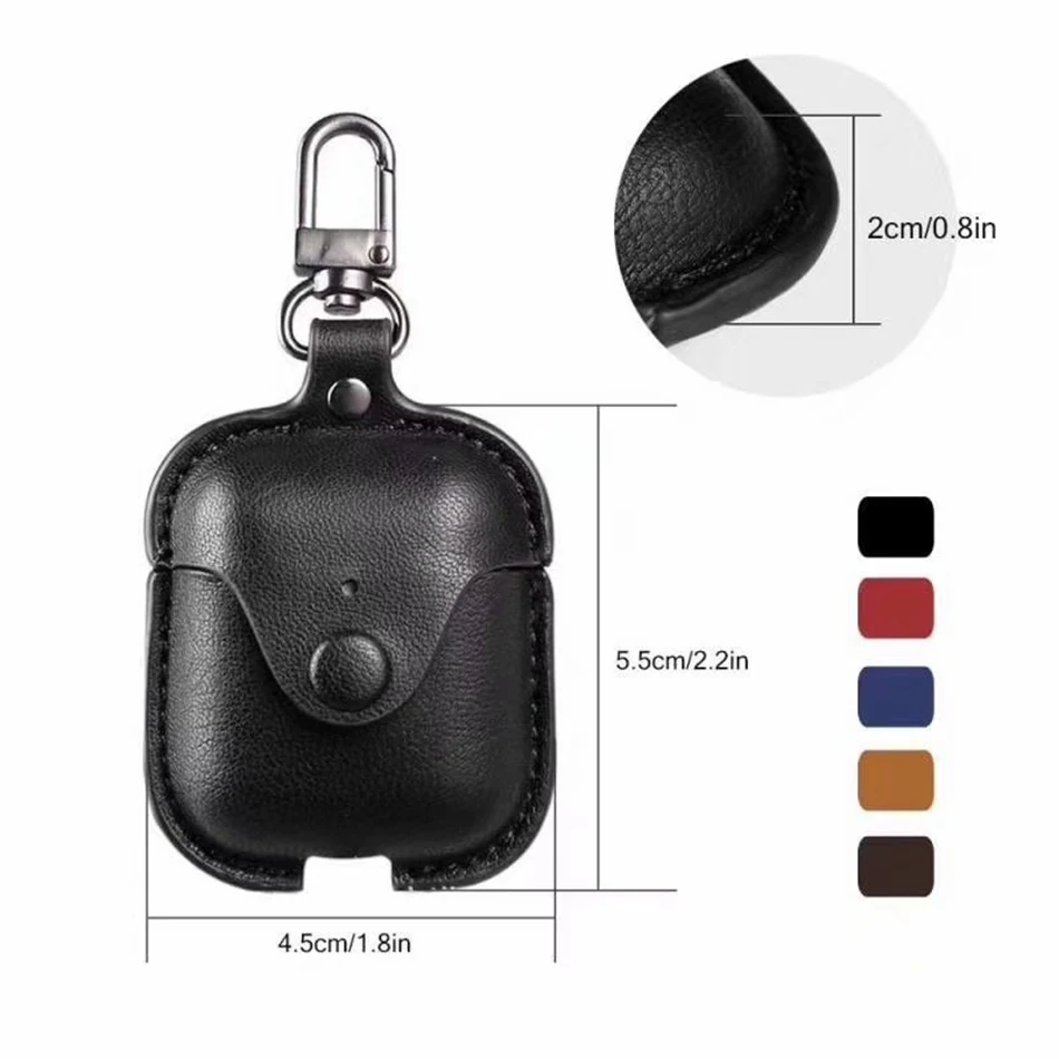 YXAYN Headphone Case For Airpods Leather Case Luxury Cover For Apple AirPods 1 2 Case Earpods Accessories Earphone Bags