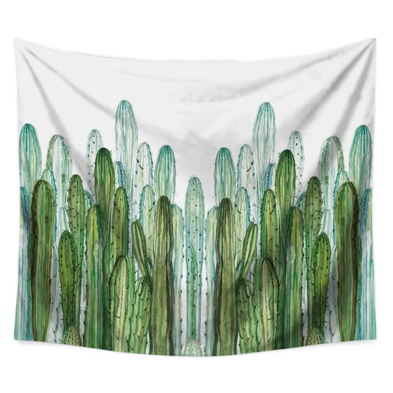 

Drop Shipping Cactus Watercolor Hanging Wall Tapestries Mandala Bohemian Tapestry Landscape Wallpaper Wall Art Shawl Throw