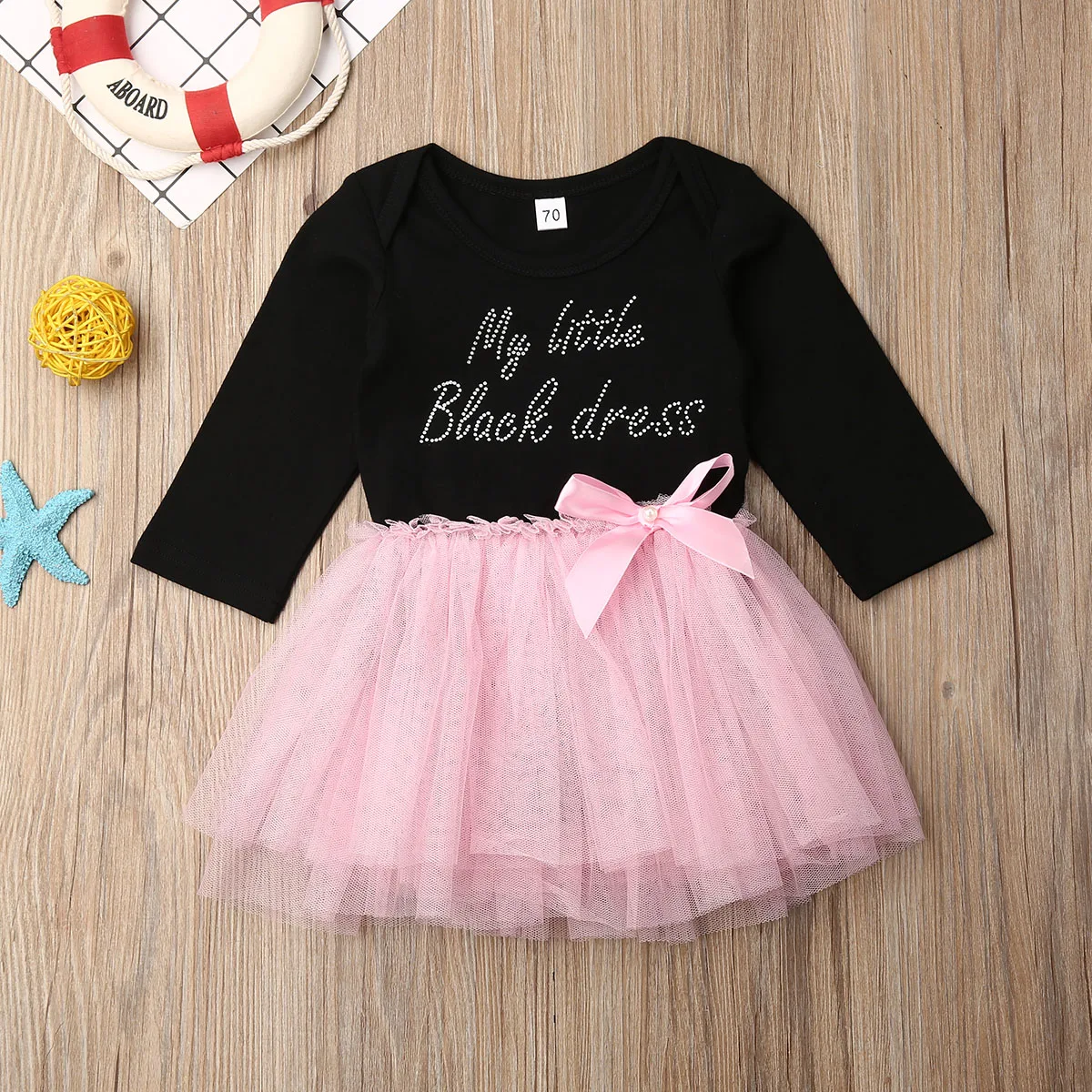 

Infant Newborn Baby Girls Princess Party Dress Pink/Black Tutu Dresses 0-18M US
