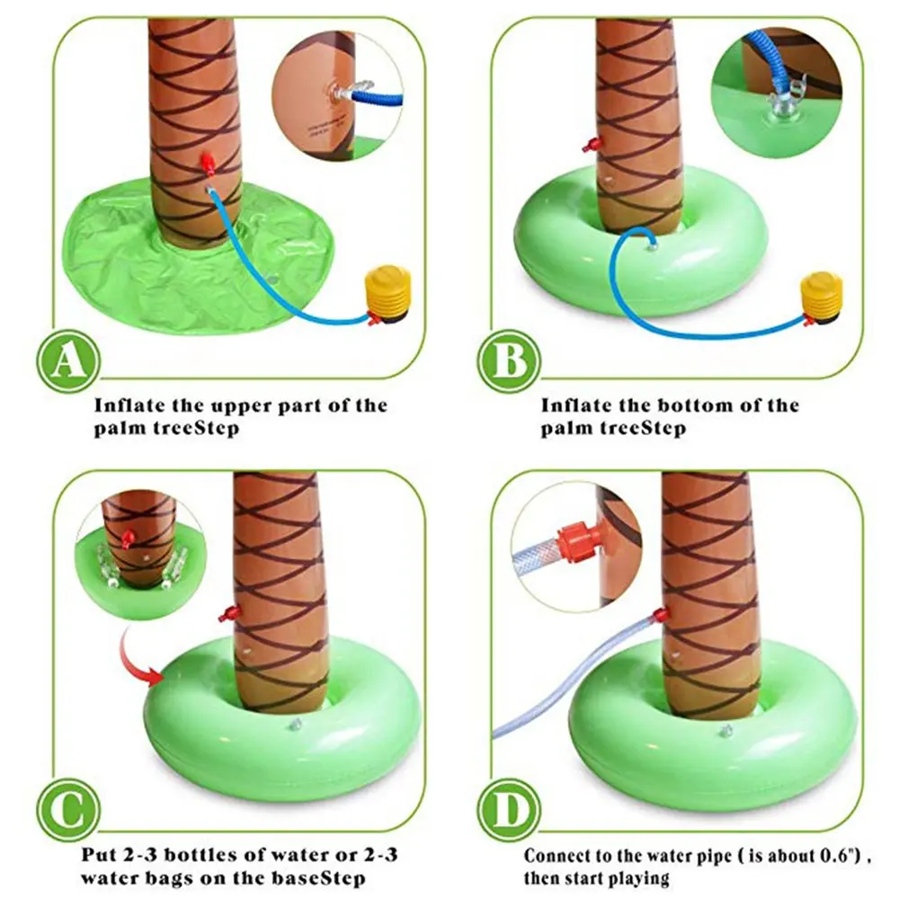 Плавающие водные игры спринклер надувной пальмовое дерево дети спрей воды игрушка Родитель Ребенок надувной