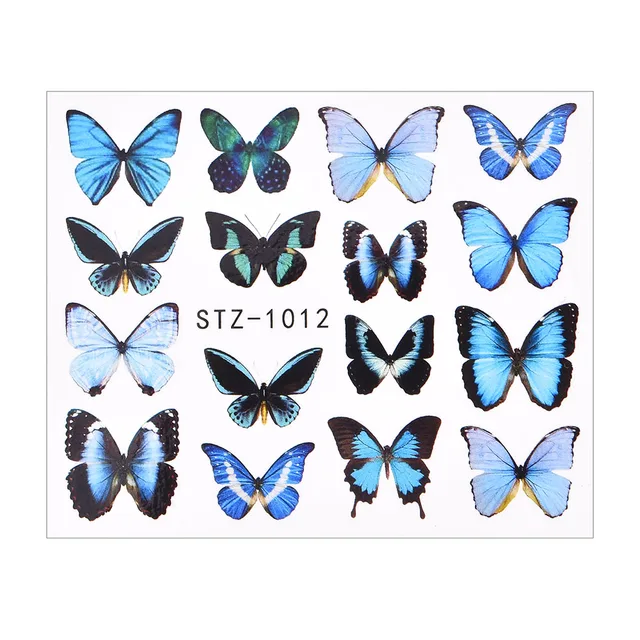 1Pcs Water Nail Decal and Sticker Flower Leaf Tree Green Simple Summer DIY Slider for Manicure Nail Art Watermark Manicure Decor TA633