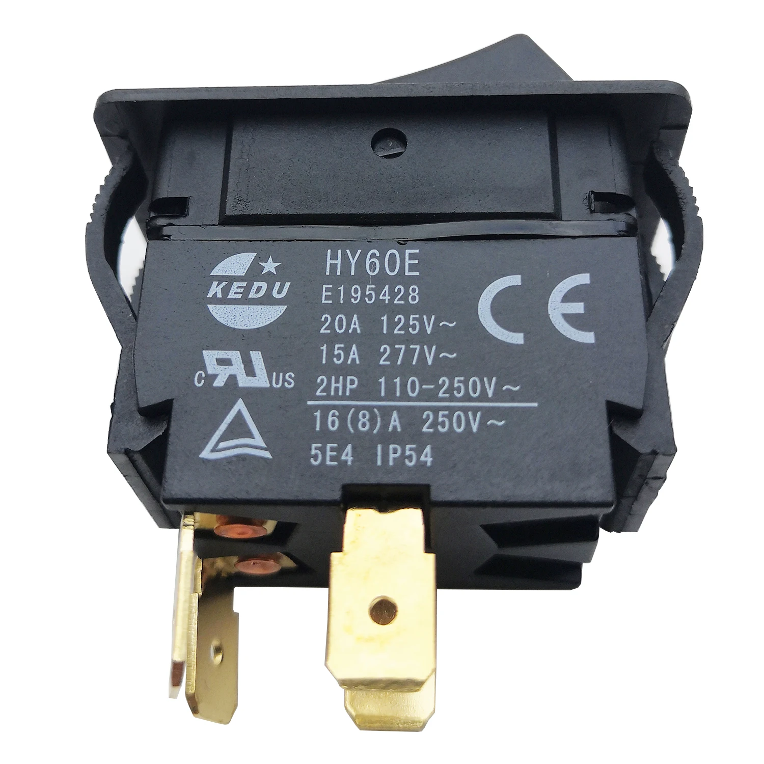 KEDU HY60E 4Pin DPST 125V 250V 20A двухполюсный однотактный клавишный кнопочный Переключатель