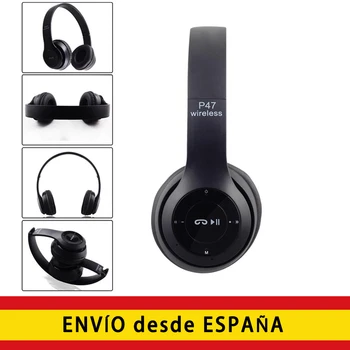 

P47 wireless Bluetooth headset, built-in Micro wireless stereo headset with SD/TF/FM/ MP3 Audio cable