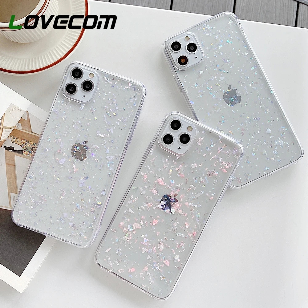 Чехол для телефона LOVECOM Dream Shell iPhone 12 Mini 11 Pro Max XR XS 6S 7 8 Plus Прозрачная мягкая