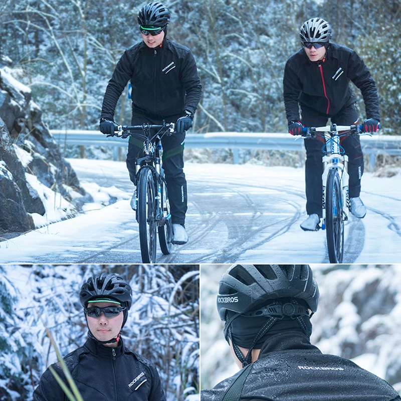 RockBros Winter Cycling Thermal Warm Windproof Suit Set Jacket Jersey & Pants 