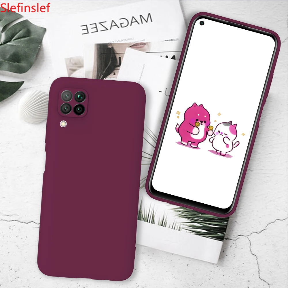 Чехол для Huawei P40 Lite Nova 6 SE 7i противоударный бампер матовый Силиконовый чехол из ТПУ